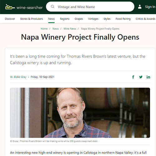 WINE SEARCHER | Napa Winery Project Finally Opens